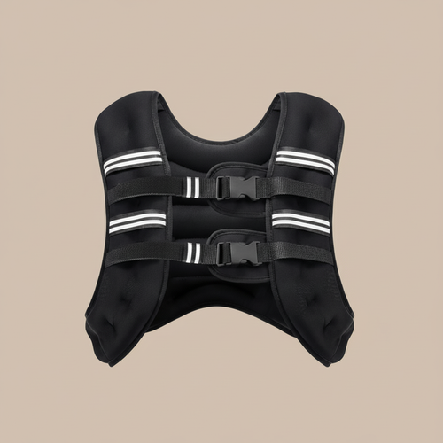 20 lbs Weighted Vest on warm taupe background